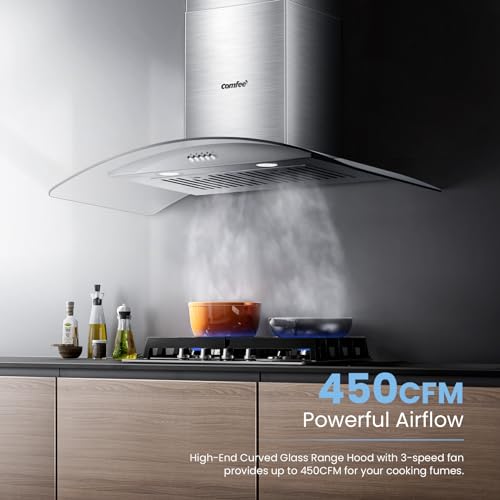 COMFEE' CVG36W8AST V71 Rangehoods, 36 inch, Stainless Steel