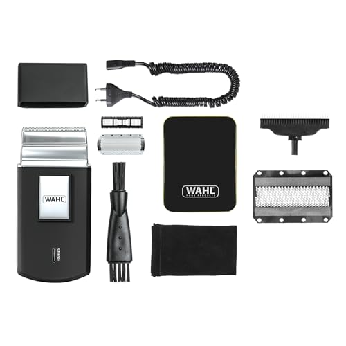 WAHL Travel Shaver - afeitadora eléctrica inalámbrica recargable para hombre, ideal para viajar y recortar el vello + WAHL Mobile Shaver Foil - piezas de recambio, accesorios para el cuidado personal