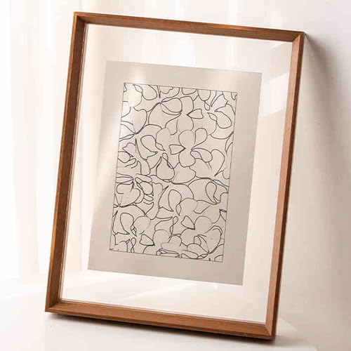 両面透明フォトフレーム、木製両面フォトフレーム、両面アクリルガラスフレーム、水平または垂直に配置可能、アートフォトディスプレイに最適