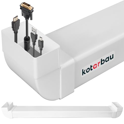 KOTARBAU® Kabelkanal Unterputz für TV 110 x 55 mm Kunststoff unsichtbare Kabeldurchführung TV Kanal Unterputz Kabelkanal weiß Leitungskanal Kabelführungskanal