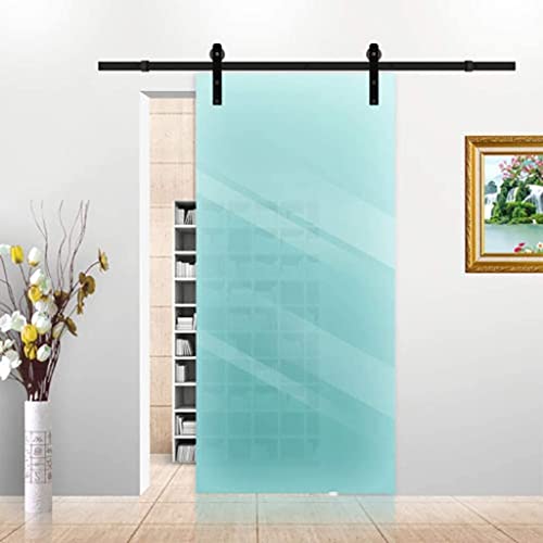 Rails pour porte coulissante en verre kit de quincaillerie de suspension noir 150-480 cm