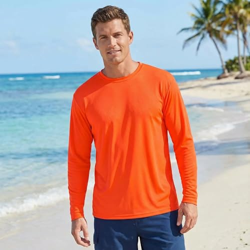 Image of Hardcore Men's Long Sleeve Loose Fit Rash Guard Surf Shirt Water Sports Swimwear