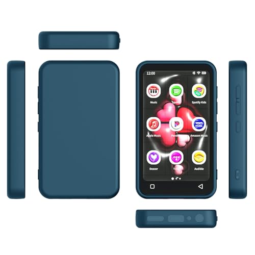 Mp3 MP4 Player Case for TIMMKOO Q8, Q5 and Q3E 4.0 inch, Fotosuncy Slim Fit Soft TPU Matte Cover with Cleaning Cloth Navy Blue