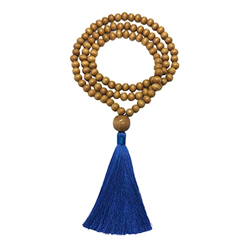 Japamala 108 Contas de Madeira 8 mm (Azul)