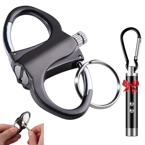 Encendedor Llavero, Mechero de Metal Reutilizable Impermeable, Cerilla Permanente, Iniciador de Fuego para Camping, Coche, Hogar, Herramienta de Supervivencia para Emergencias al Aire Libre(1PC)