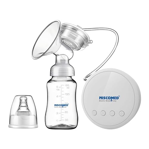Image of NISCOMED Electric Breast Pump for Feeding Mothers - 3 Phase Pumping, Soft & Gentle, BPA Free, 1-Year Warranty, Efficient & Comfortable Breastfeeding