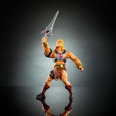 Masters of The Universe Origins & Thundercats 5.5 Inch Posable Action Figure He-Man, 1980s Crossover Toy, Removable Armor, Sword, Shield & Mini Comic