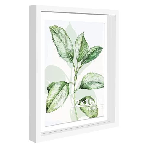 CORE ART 12x16 Floating Picture Frame, White