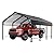 JY QAQA 12 x 15 ft Metal Carport Kits with Galvanized Steel Roof, Heavy Duty Metal Carport Canopy, Outdoor Car Tent Metal Garage Shelter for Car, SUV, Truck and Boats