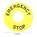 JECOMPRIS 10Pcs Emergency Alarm Ring Push Button Emergency Sign Eye Catching Colors Easy Installation for Safety Practical Emergency Button Ring for