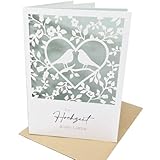 hochzeitskarten texte glückwünsche Made in Germany Stachelschwein Grusskarten Karte für Hochzeit - Detaillierte Papierschnitt Hochzeitskarte (Liebesvögel)