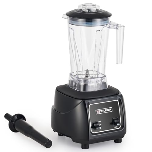 WILPREP Commercial Blender, 3.5HP Motor, Speed Dial & Toggle, ETL+NSF