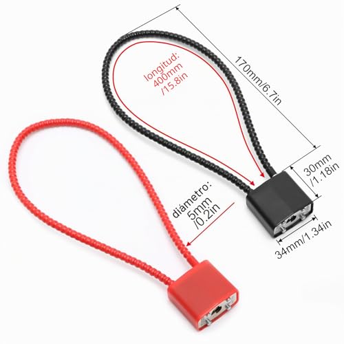 Miniatura 2 de 2 Piezas Candado Cable Acero Con Misma Llave, Candado Taquilla Con Llave, Candado Cable Largo Resistente Para Puerta Bicicleta Gimnasio