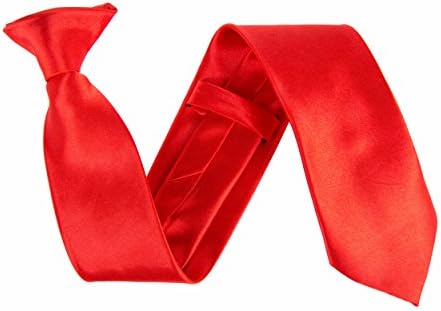 Wide 3" Satin Solid Colour Plain Safety Clip On Tie
