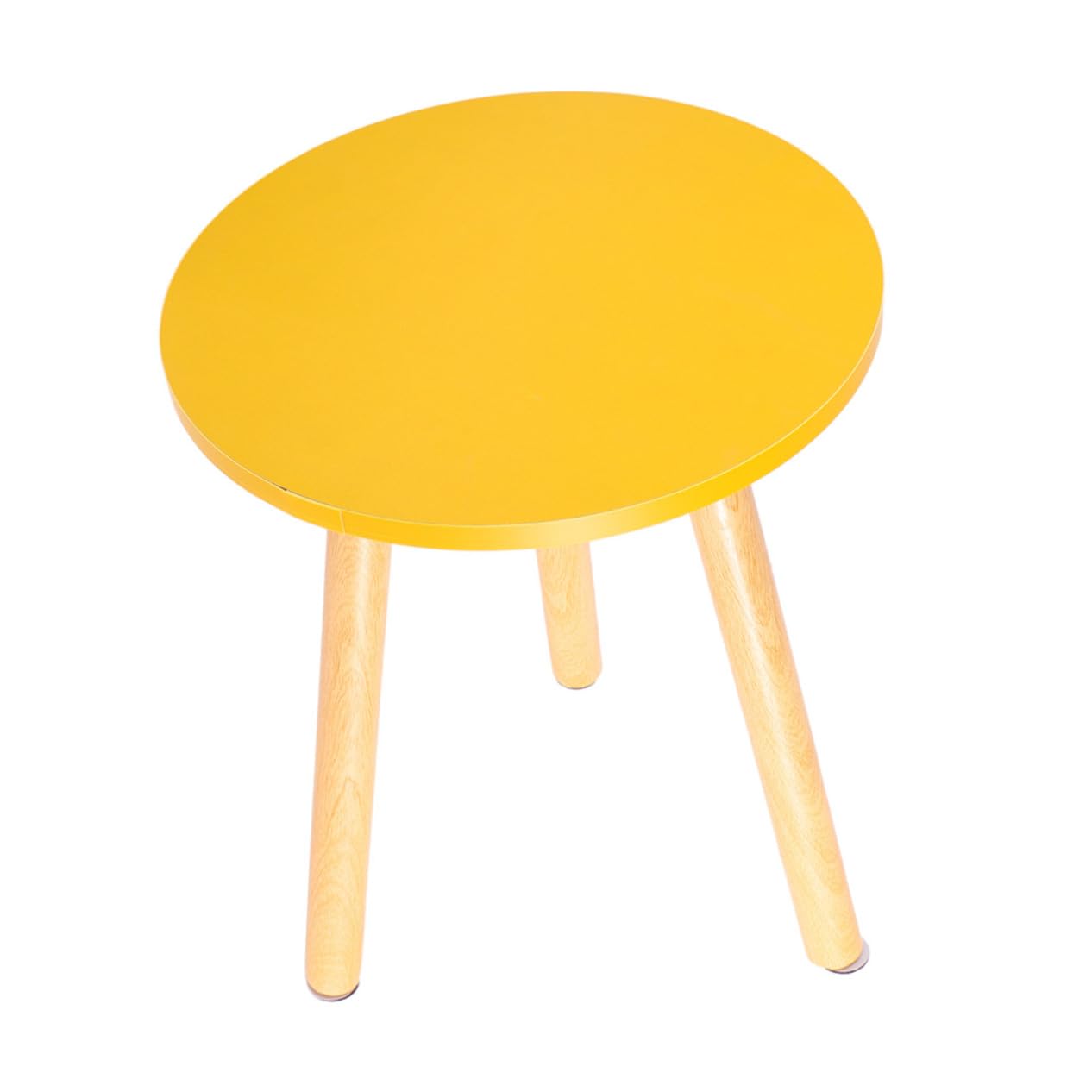 PRETYZOOM Modern Round Coffee Table Nordic Style Wood Tea Table Safe Ideal for Living Room Home