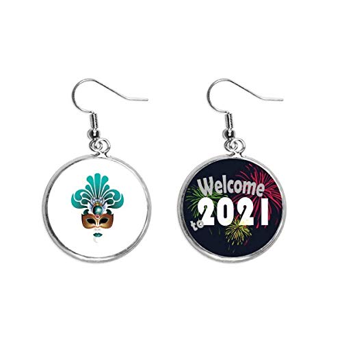 Pendientes colgantes cian de plata diseño Venecia 2021 con acabado artesanal