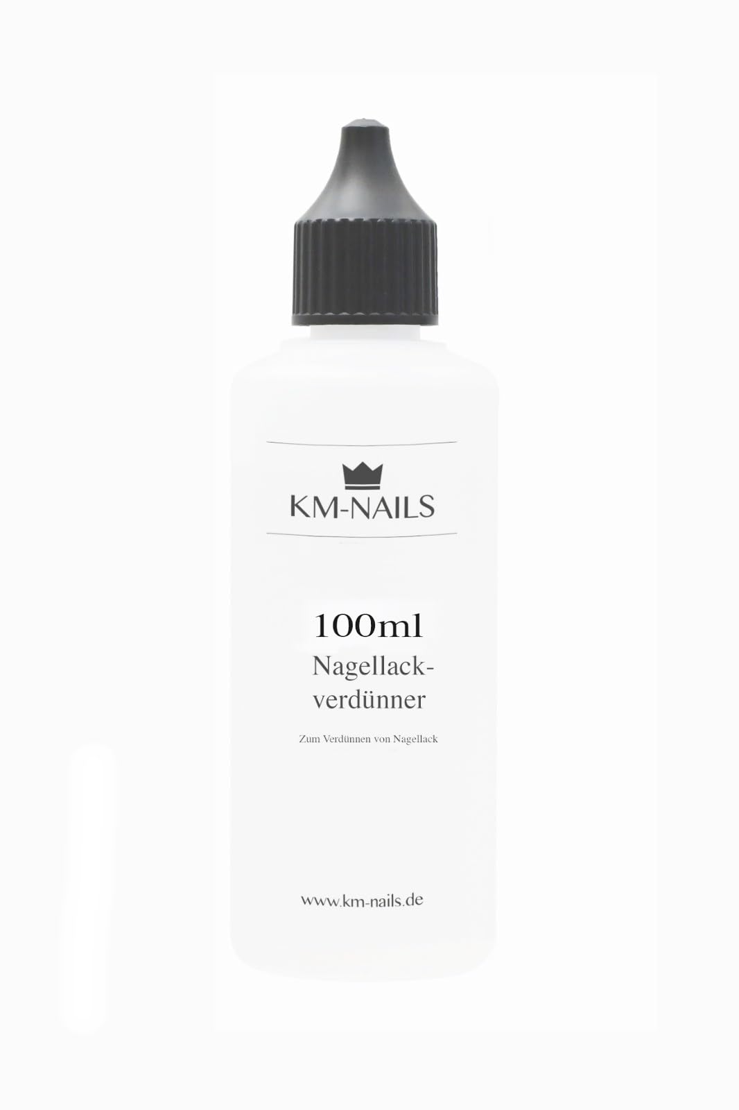 KM-Nails Diluente per smalto da 100 ml con ugello fine per dosare con precisione (acetato di etile)