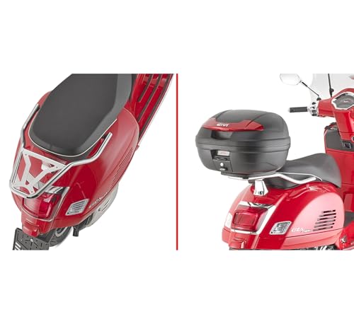 Maleta Givi B29N2 Monolock y soporte para evitar falta espacio en Vespa GTS 2