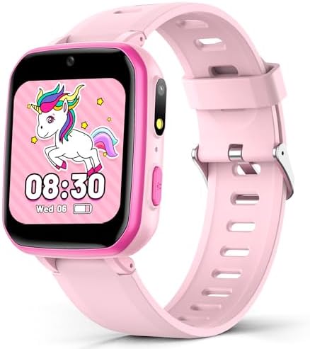 meoonley Kids Smart Watch with Puzzle Games HD Touch Screen Camera Video Music Player Pedometer Alarm Clock Flashlight Fashion Kids Gift for 6-13 Years Old Boys Girls Toys