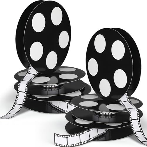 Honoson 4 Pcs Movie Reel Filmstrip Centerpiece Cinema Props Theme