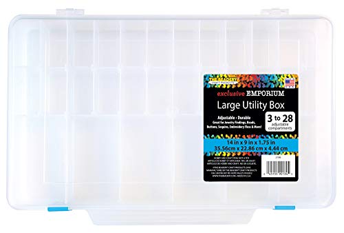 Image of The Beadery Large Utility Box Storage Container, clear