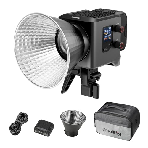 SMALLRIG RC 220D Pro 220W COB Video Light, Daylight Continuous Output Light 5600K, CRI 95+, Modular Body Design Bowens Mount Light, Support 3 Power Supply Methods, App Control for Photography - 4625