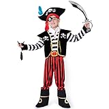 Disfraz de pirata para los fans de los piratas del Caribe. Muy duradero. Fabricado con 100% poliéster de calidad superior.