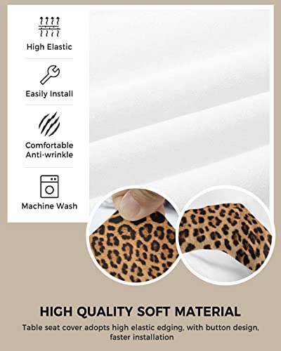 Savannan YTF^WJL2022/11/9.00SHZF01435YTFCSAN Dining Room Chair Seat Covers, Leopard Print Animal Fur Texture Removable Stretch Chair Seat Cushion Slipcovers Protector thumb #1