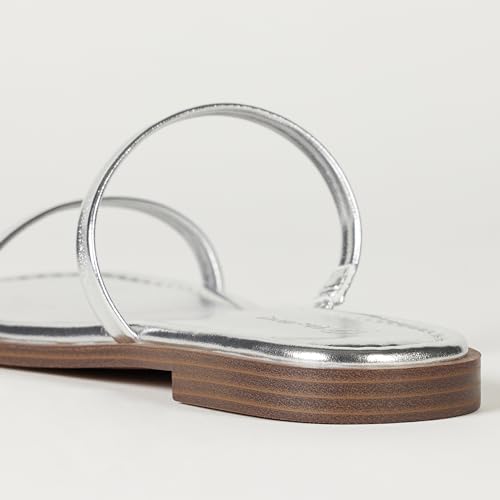 The Drop Women's Paris Square Toe Two Strap Flat Sandal3