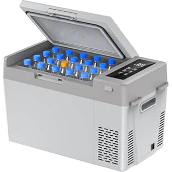 Marsail 12V Car Fridge 25QT Portable Freezer -4°F to 68°F, Compressor Cooler for Camping Travel Truck RV Home, Grey