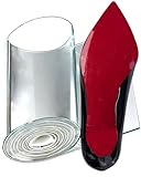 WAQUAFLUX Clear Smooth Shoe Sole Protector Compatible for Christian Louboutin & Luxury Heels, Anti-Slip Silicone Shoe Grips, Invisible Sole Guard for New Shoe Protection & Repair (40x4.5”)