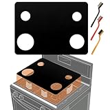Stove Top Protector for Whirlpool Gas Stove 4 Burner - Compatible with WFG320M0BS WFG320M0BB WFG320M0BW WFG320M0MW WFG320M0MS, Reusable Stove Cover Liners & Splatter Guard
