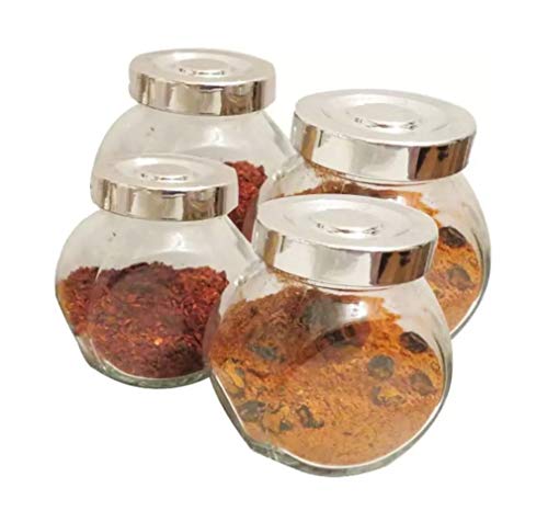 Kit 4 Porta Condimentos Temperos Cromado Cozinha