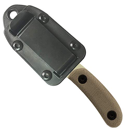 Esee Knives Candiru Desert Tan W/Handle, Molded Polymer Sheath, And Clip Plate #TOP2