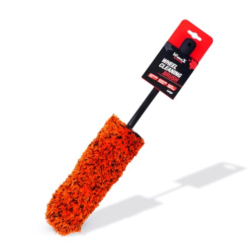 Image of Wavex Wheel Cleaning Brush for Car & Bike Detailing | Ultra Soft Microfiber Wheel Brush with Ergonomic Handle | Safe for Alloy Wheels, Rim Barrels, Spokes & Gloss Finishes