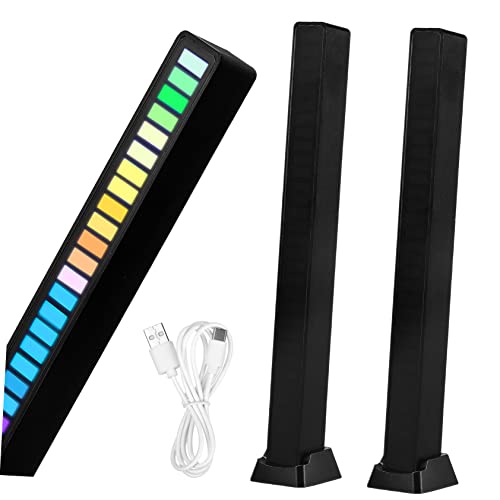 2 barre luminose RGB ad attivazione vocale, luci ambientali a LED con microfono ad alta sensibilità, per gli amanti della musica e la decorazione della casa