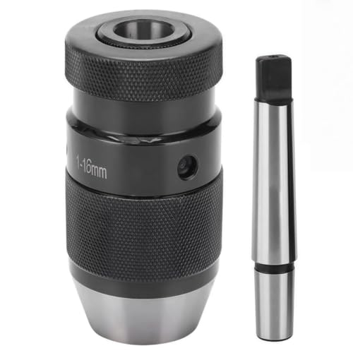 Portabrocas Sin Llave, Cono Morse de Liberación Rápida para Taladradora 1‑16 mm MT2 ‑ B18, Autoaprehensible Keyless Portabrocas Taladro, para Taladradora de Columna, Fresadora, Torno