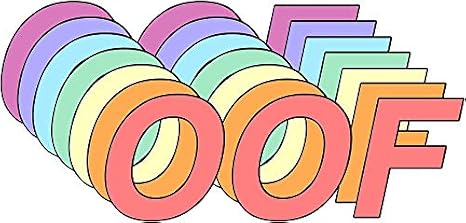 Oof - Sticker Graphic - Auto, Wall, Laptop, Cell, Truck Sticker for Windows, Cars, Trucks