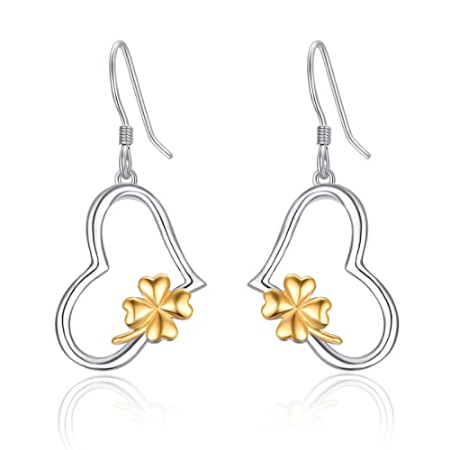 Dreamboat-Heart-Dangle-Drop-Earrings-for-Women-925-Sterling-Silver-Four-Leaf-Clover-Heart-Hook-Earring-Birthday-Jewelry-Gifts