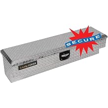 Camlocker SMB48 48in Aluminum Side Mount Tool Box - Polished Aluminum, Weather Tight Construction, Sliding Tool Tray Organizer, Made in USA