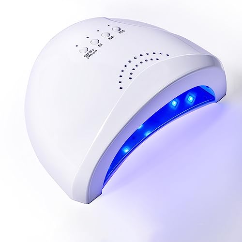 Fornetto Unghie LED Professionale 48W - Lampada UV per Asciugare Smalto Semipermanente - Sensore Avvio Automatico, 3 Timer Impostabili (5S, 30S, 60S) - Perfetto per Manicure e Pedicure