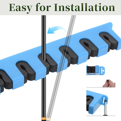 Supports de canne à pêche pour garage avec fixation stable - 6