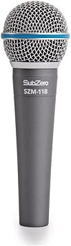 SubZero Dynamic Vocal Microphone with Boom Stand and Cable 11B