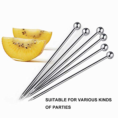 16 Pack Cocktail Picks, YuCool RVS Cocktail Picks voor Olijven, Kersen, Citrus of Fruit garnituren - 12Silver en 4Gold - Image 5