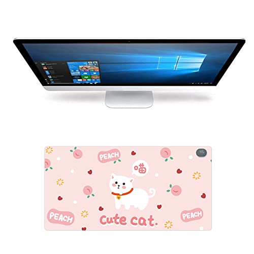 Hoobody Heizteppich Thermisches Heizmatte Berührungssteuerung Beheizter Teppich Pad-Schreibtisch Beheiztes Mauspad für Büro Zuhause Winter (27,5 Zoll x 14,1 Zoll) YG-1652, A1 Cover