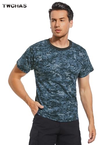 Twchas Men’S Military Camo T-Shirt, 100% Cotton T-Shirt, Short-Sleeve Camouflage Top Vintage Camo T-Shirts For Everyday Look thumb #3