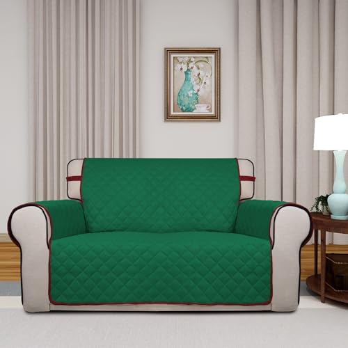 image for PureFit Reversible Quilted Sofa Cover, Water Resistant Slipcover Furni