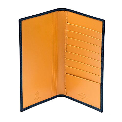 Ettinger Men's Bridle Hide Collection Bifold Coat Wallet With 8 Credit Card Slots, Petrol #TOP2