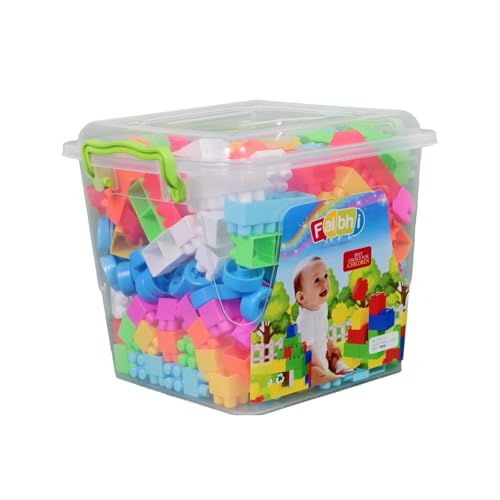 Image of Building Block Assembly Toy Set with Storage Container, 200 Pcs, 3+ Yrs