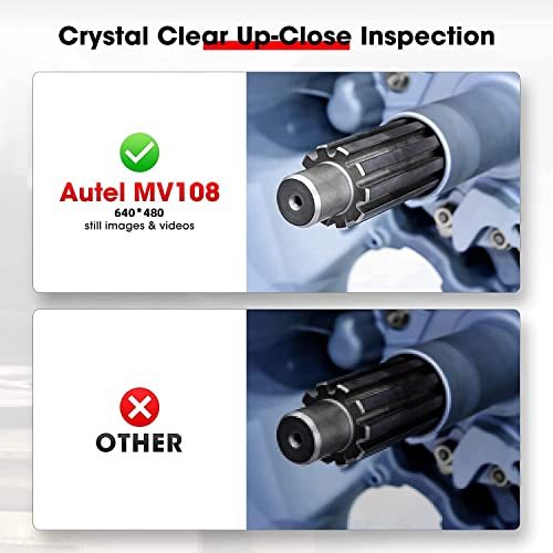 Autel Maxivideo Mv108 Digital Inspection Camera, 8.8Mm Diameter Waterproof Industrial Endoscope With Super Bright Led, 39.37 '' Flexible Snake Cable, Compatible With Autel Maxicom Maxisys Series & Pc #TOP7